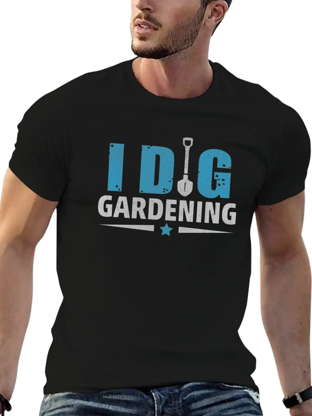 I Dig Gardening Novelty Shovel And Garden Gift Stylish Everyday T-Shirt – Unisex Basic Cotton Tee