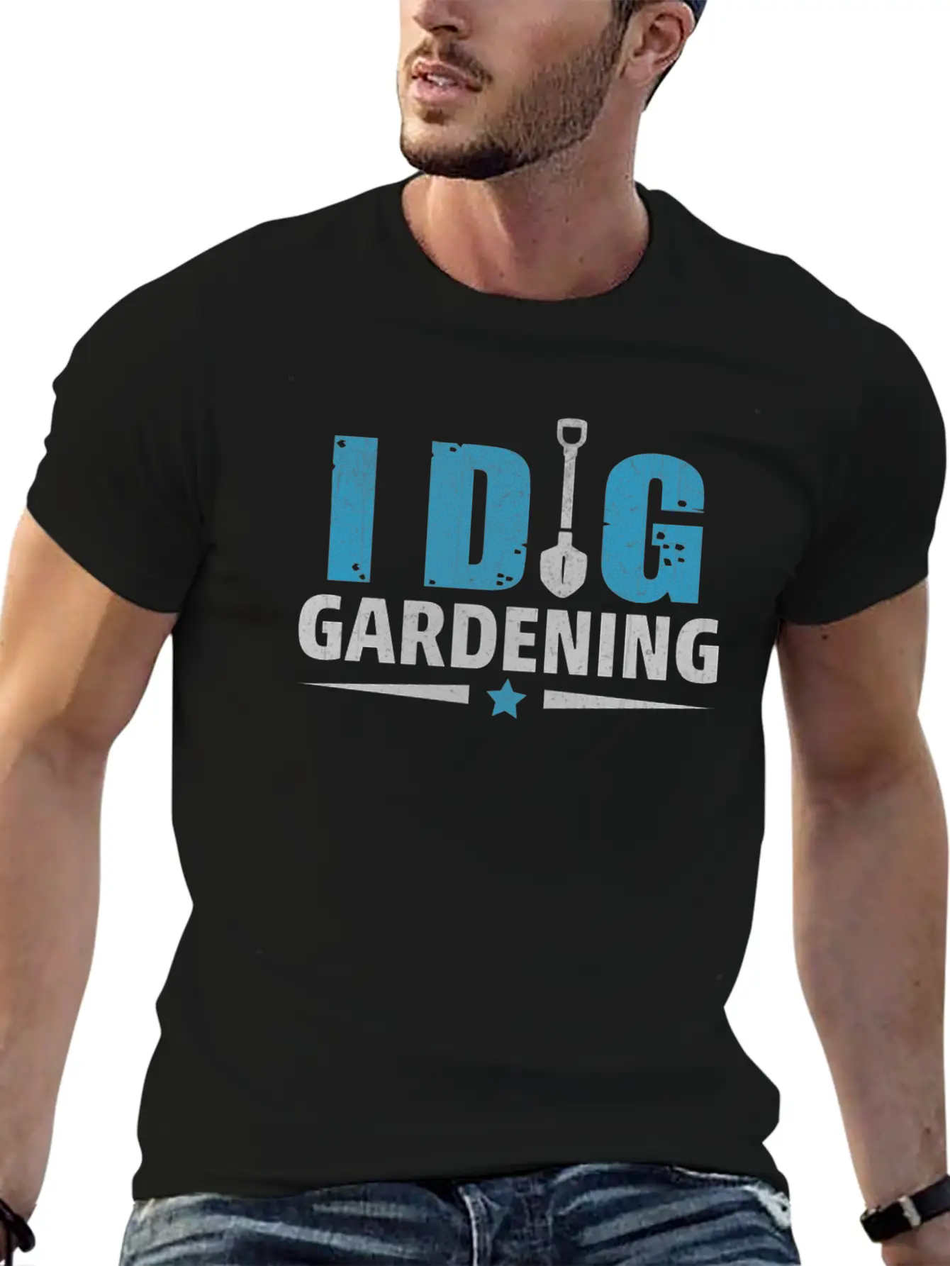I Dig Gardening Novelty Shovel And Garden Gift Stylish Everyday T-Shirt – Unisex Basic Cotton Tee