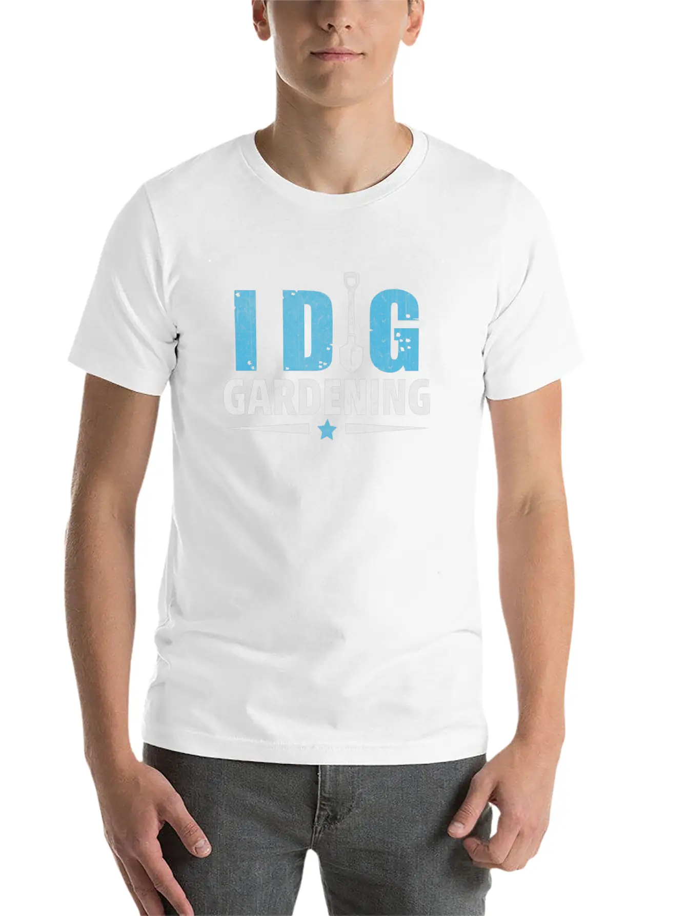 I Dig Gardening Novelty Shovel And Garden Gift Stylish Everyday T-Shirt – Unisex Basic Cotton Tee