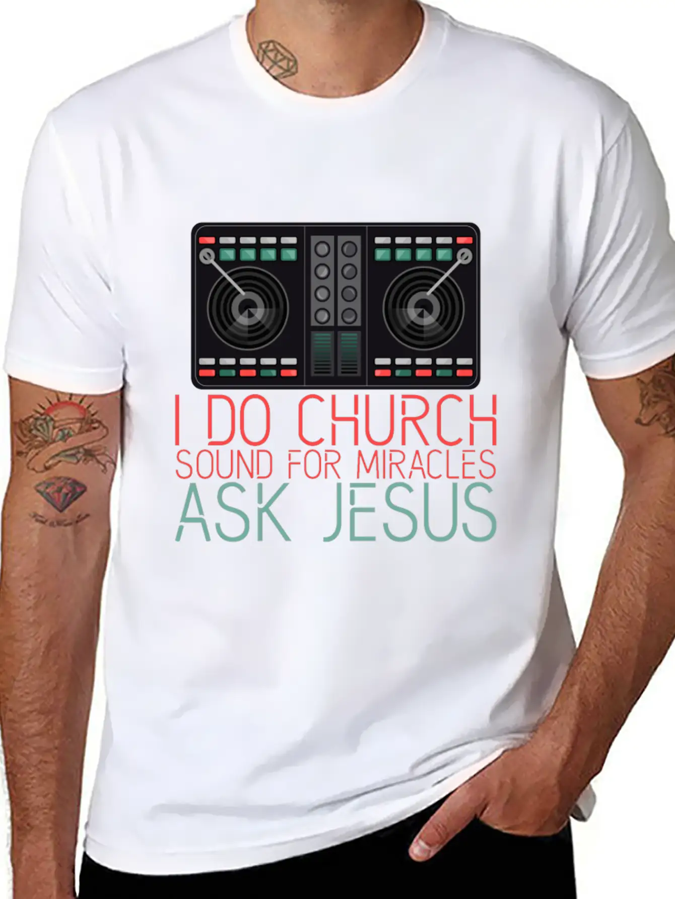 I Do Church Sound For Miracles, Ask Jesus 2 Stylish Everyday T-Shirt – Unisex Basic Cotton Tee