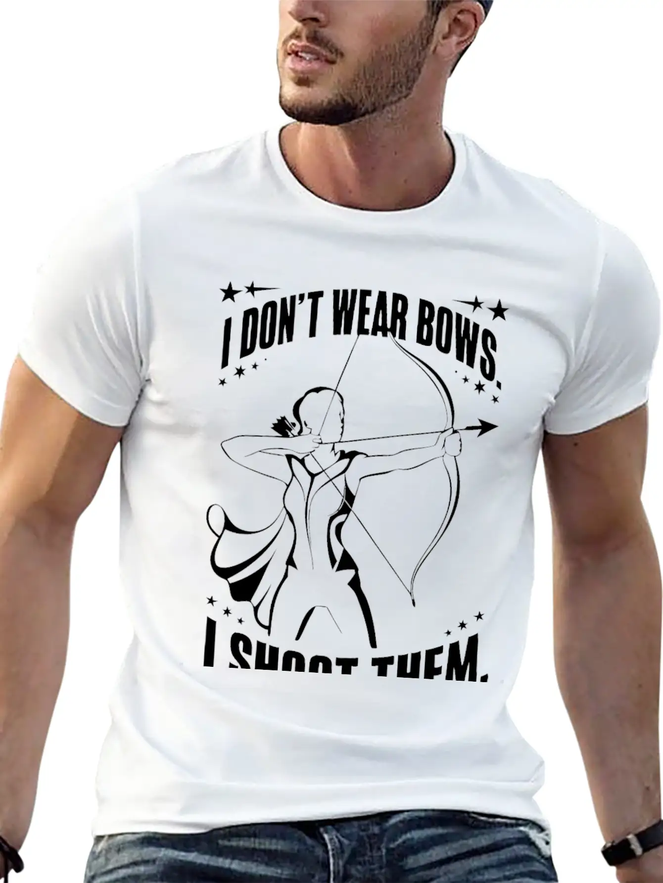 I Don't Wear Bows, I Shoot Them Unisex Casual T-Shirt – Clean Design For Daily Comfort