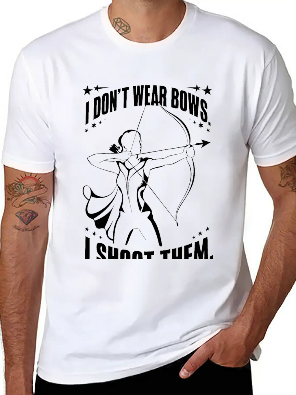 I Don't Wear Bows, I Shoot Them Unisex Casual T-Shirt – Clean Design For Daily Comfort