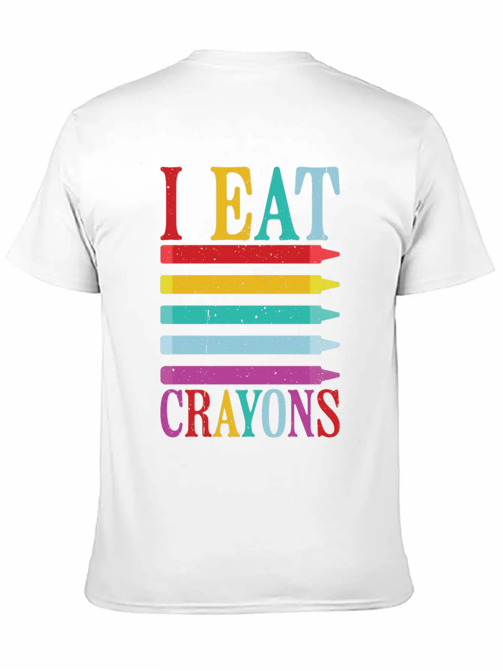 I Eat Crayons 10 Unisex Short Sleeve Soft Cotton T-Shirt – Casual Everyday Wear