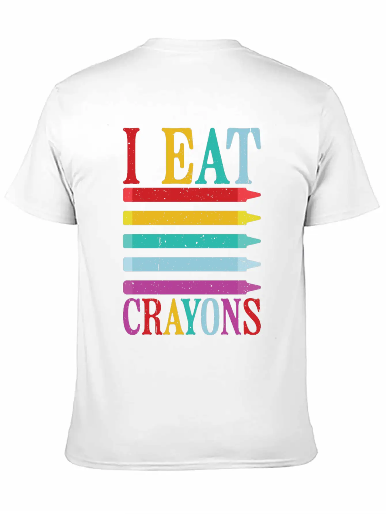 I Eat Crayons 10 Unisex Short Sleeve Soft Cotton T-Shirt – Casual Everyday Wear