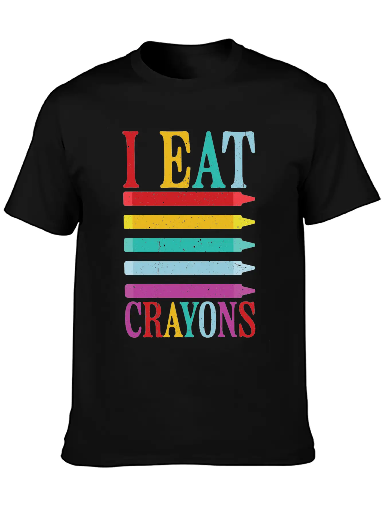 I Eat Crayons 10 Unisex Short Sleeve Soft Cotton T-Shirt – Casual Everyday Wear