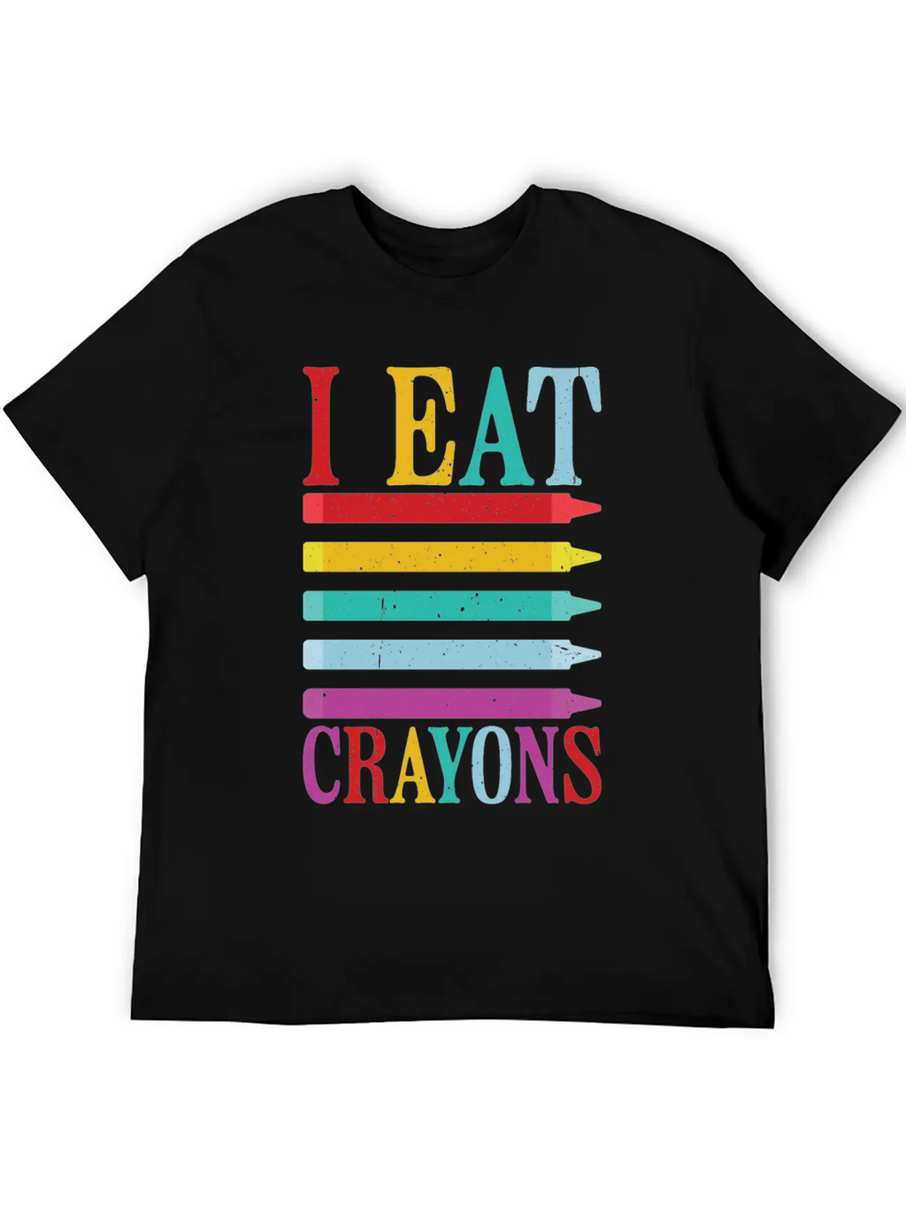 I Eat Crayons 10 Unisex Short Sleeve Soft Cotton T-Shirt – Casual Everyday Wear