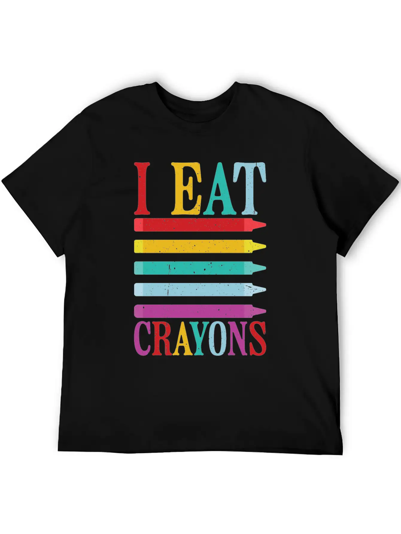 I Eat Crayons 10 Unisex Short Sleeve Soft Cotton T-Shirt – Casual Everyday Wear