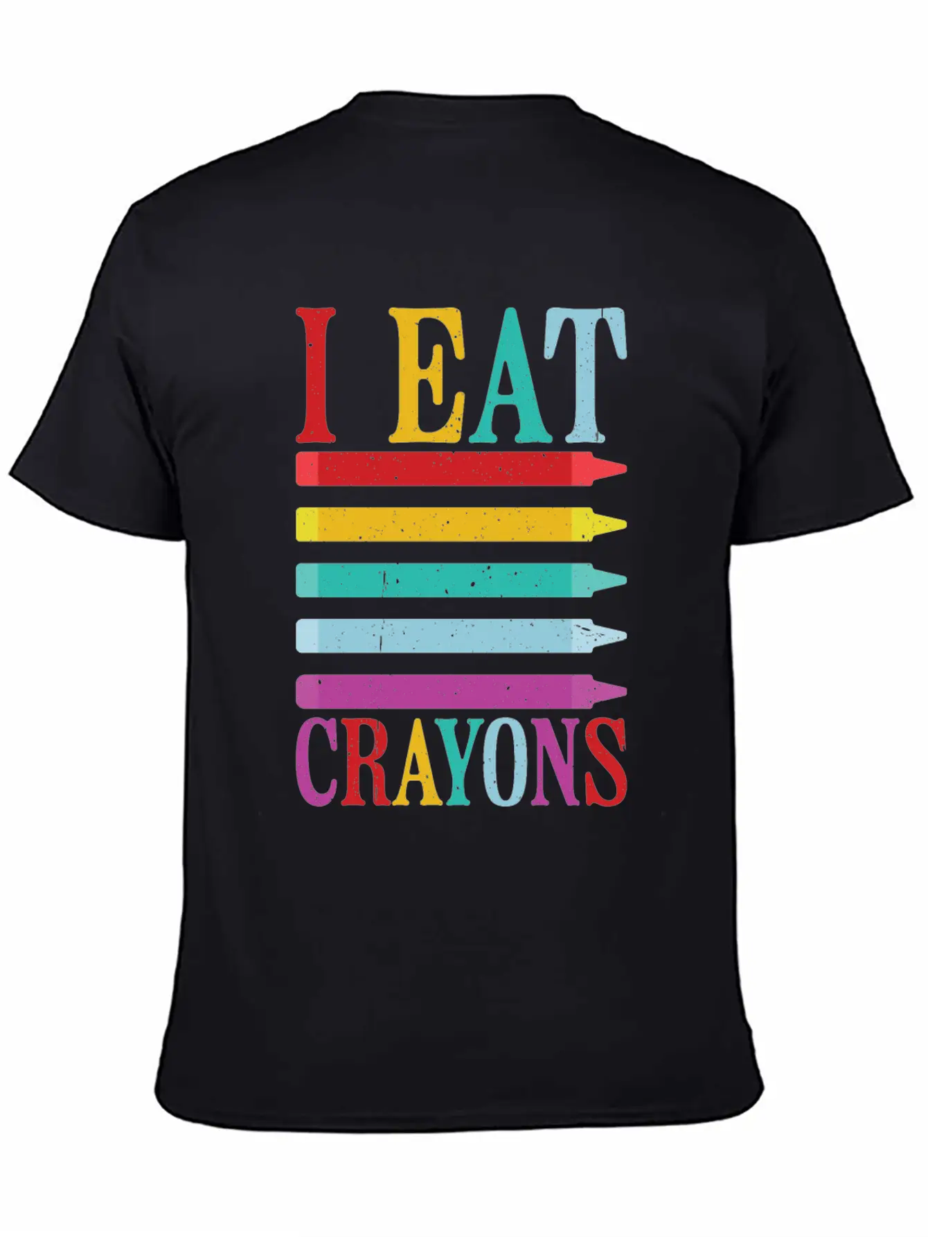I Eat Crayons 10 Unisex Short Sleeve Soft Cotton T-Shirt – Casual Everyday Wear