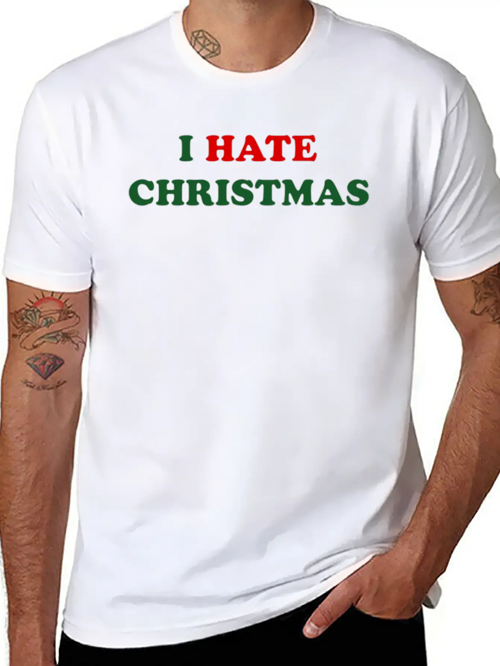 I Hate Christmas Unisex Short Sleeve Soft Cotton T-Shirt – Casual Everyday Wear