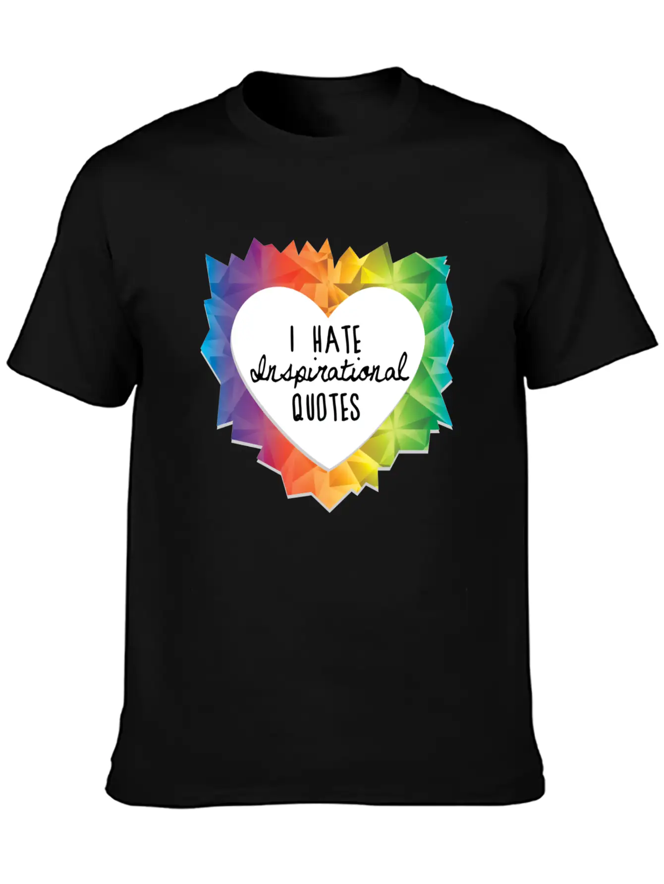 I Hate Inspirational Quote Essential Cotton Tee For Daily Outfits – Unisex Style