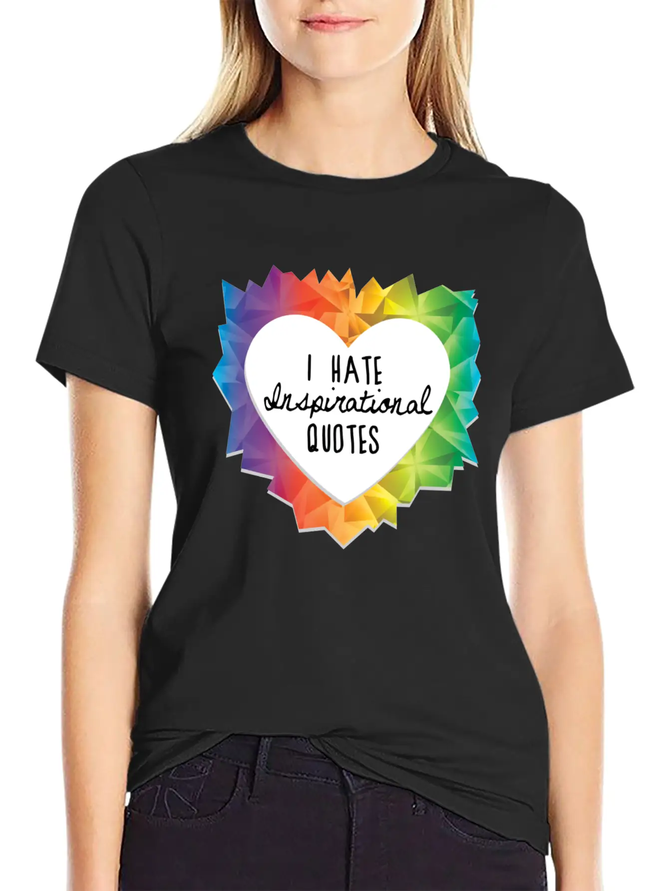 I Hate Inspirational Quote Essential Cotton Tee For Daily Outfits – Unisex Style