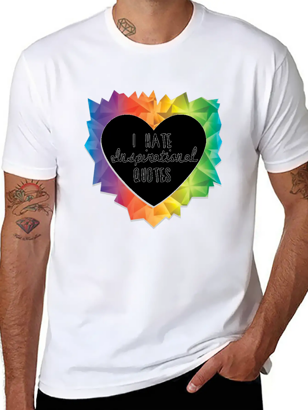 I Hate Inspirational Quote Essential Cotton Tee For Daily Outfits – Unisex Style