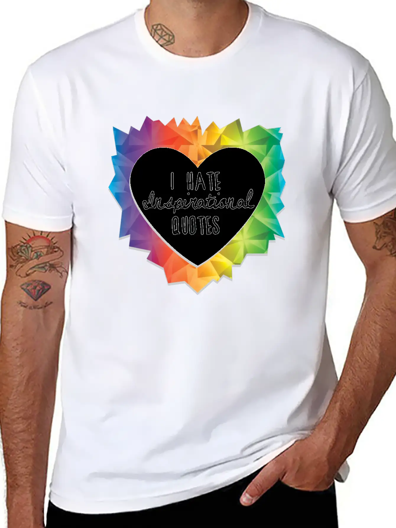 I Hate Inspirational Quote Essential Cotton Tee For Daily Outfits – Unisex Style