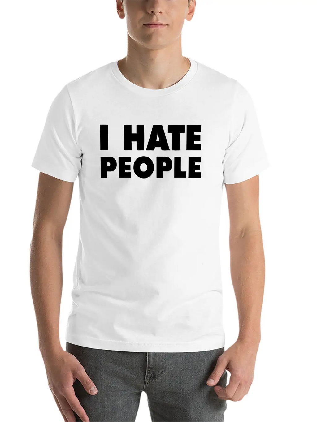 I Hate People Breathable Soft Cotton T-Shirt – Timeless Casual Look