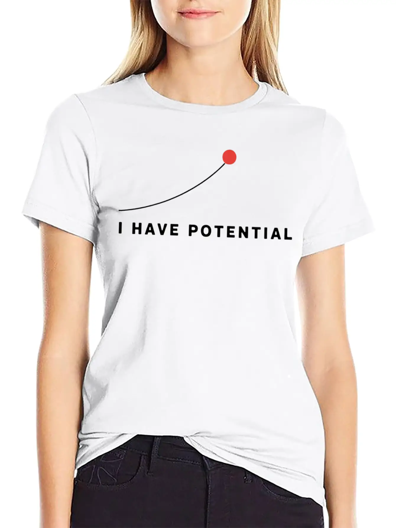 I Have Potential Motivational Art Essential Cotton Tee For Daily Outfits – Unisex Style