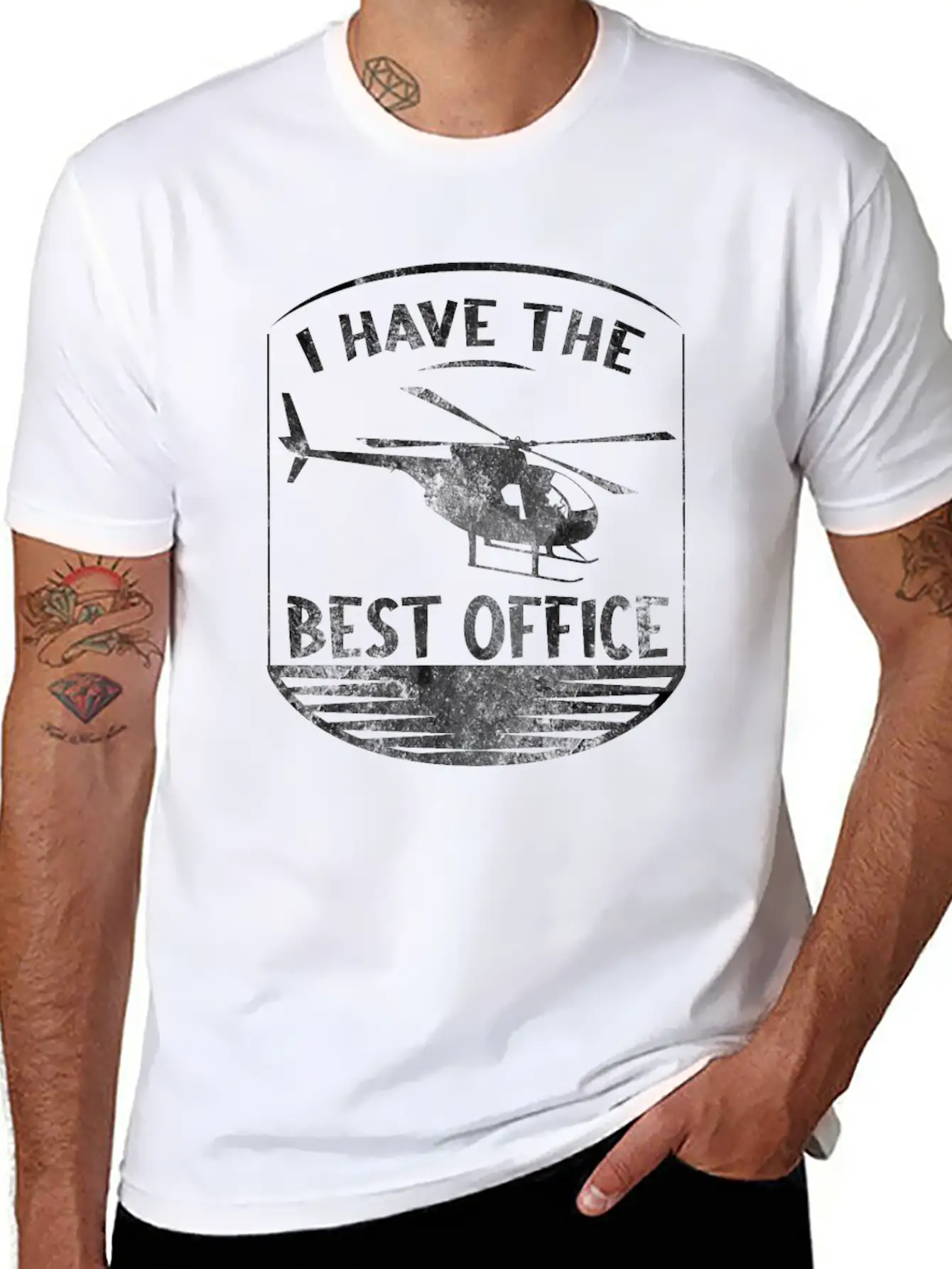 I Have The Best Office Design For A Helicopter Unisex Casual T-Shirt – Clean Design For Daily Comfort