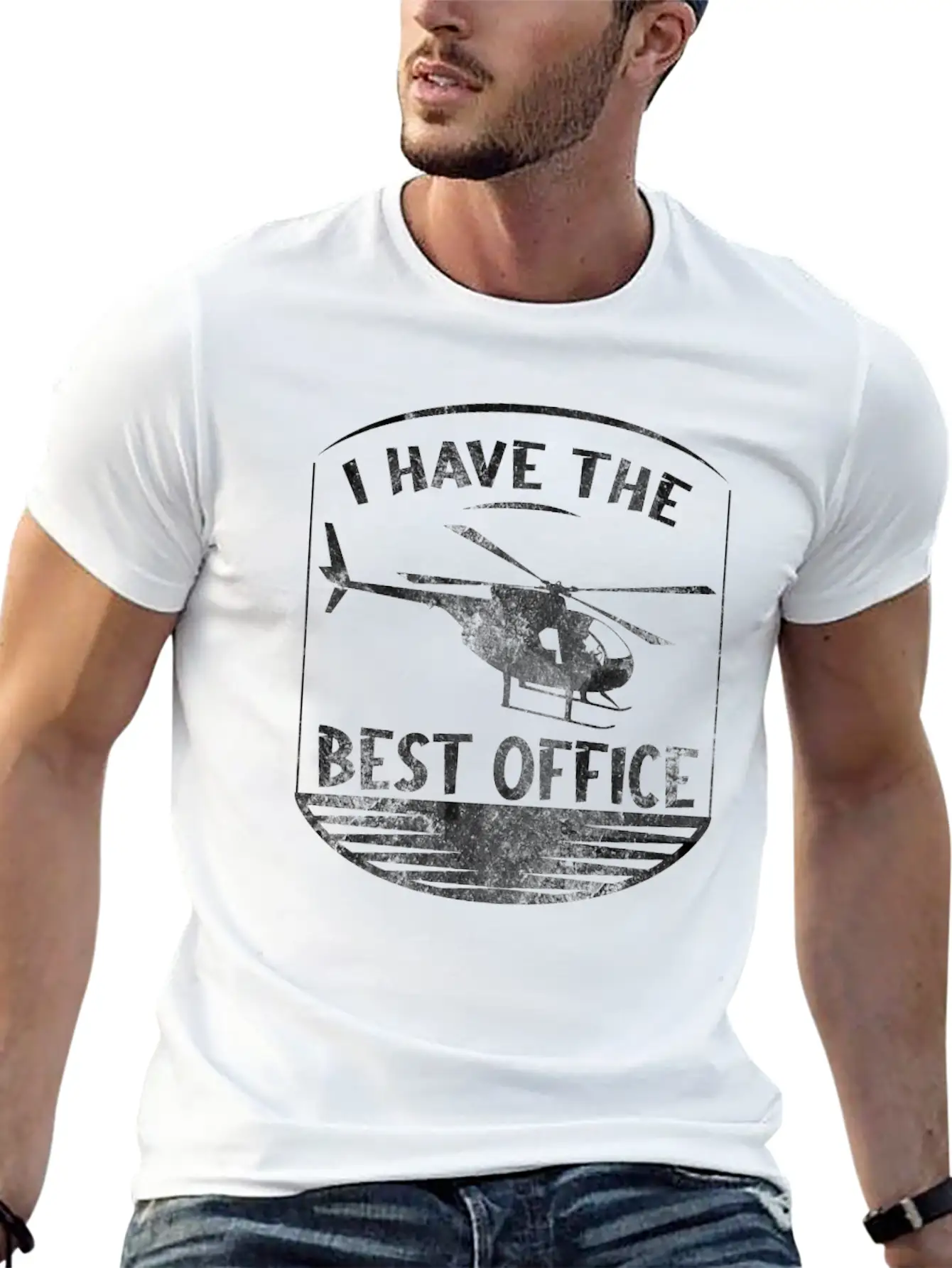 I Have The Best Office Design For A Helicopter Unisex Casual T-Shirt – Clean Design For Daily Comfort
