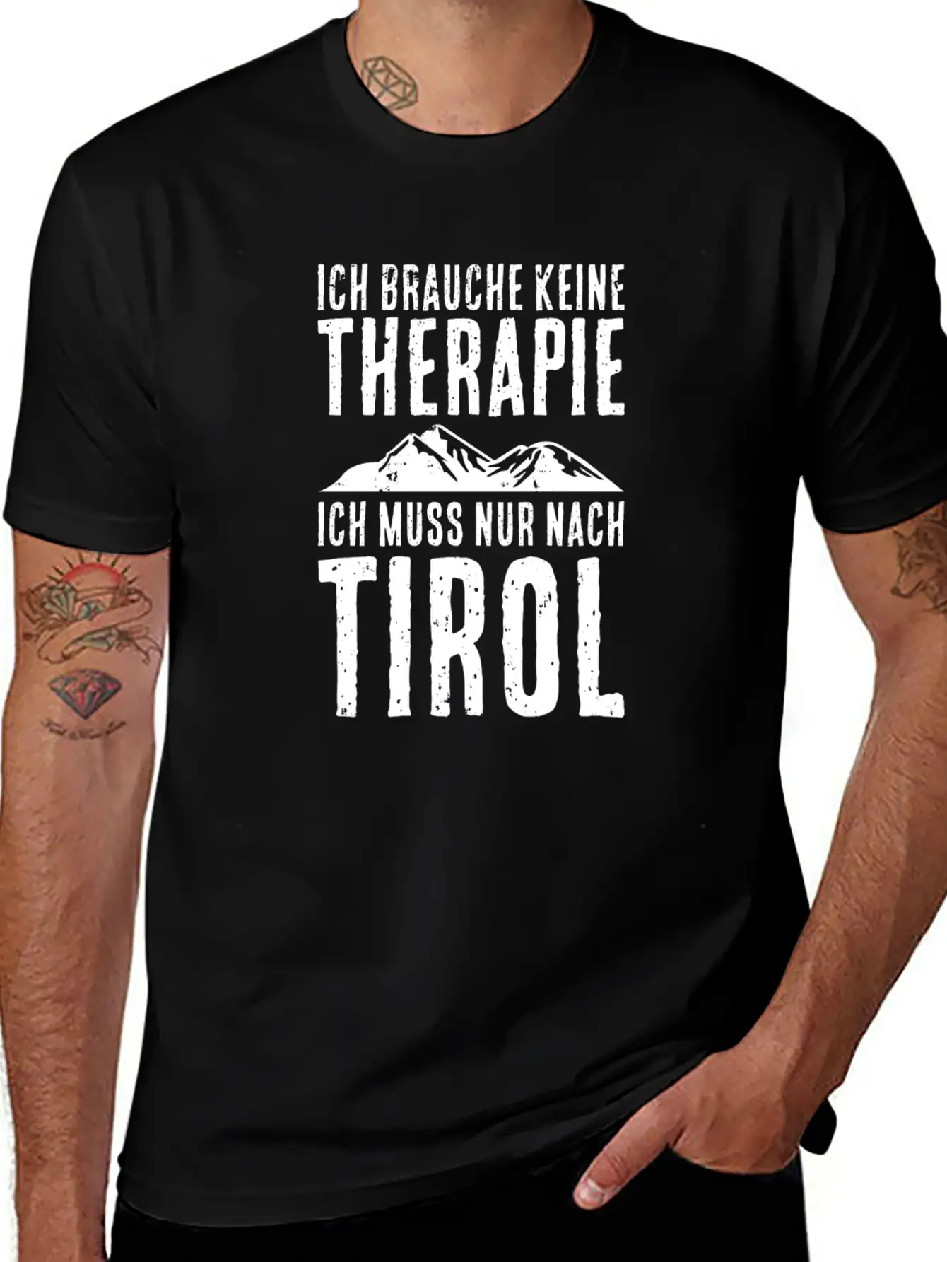 I Have To Hike To Tirol Mountains Hikers Stylish Everyday T-Shirt – Unisex Basic Cotton Tee