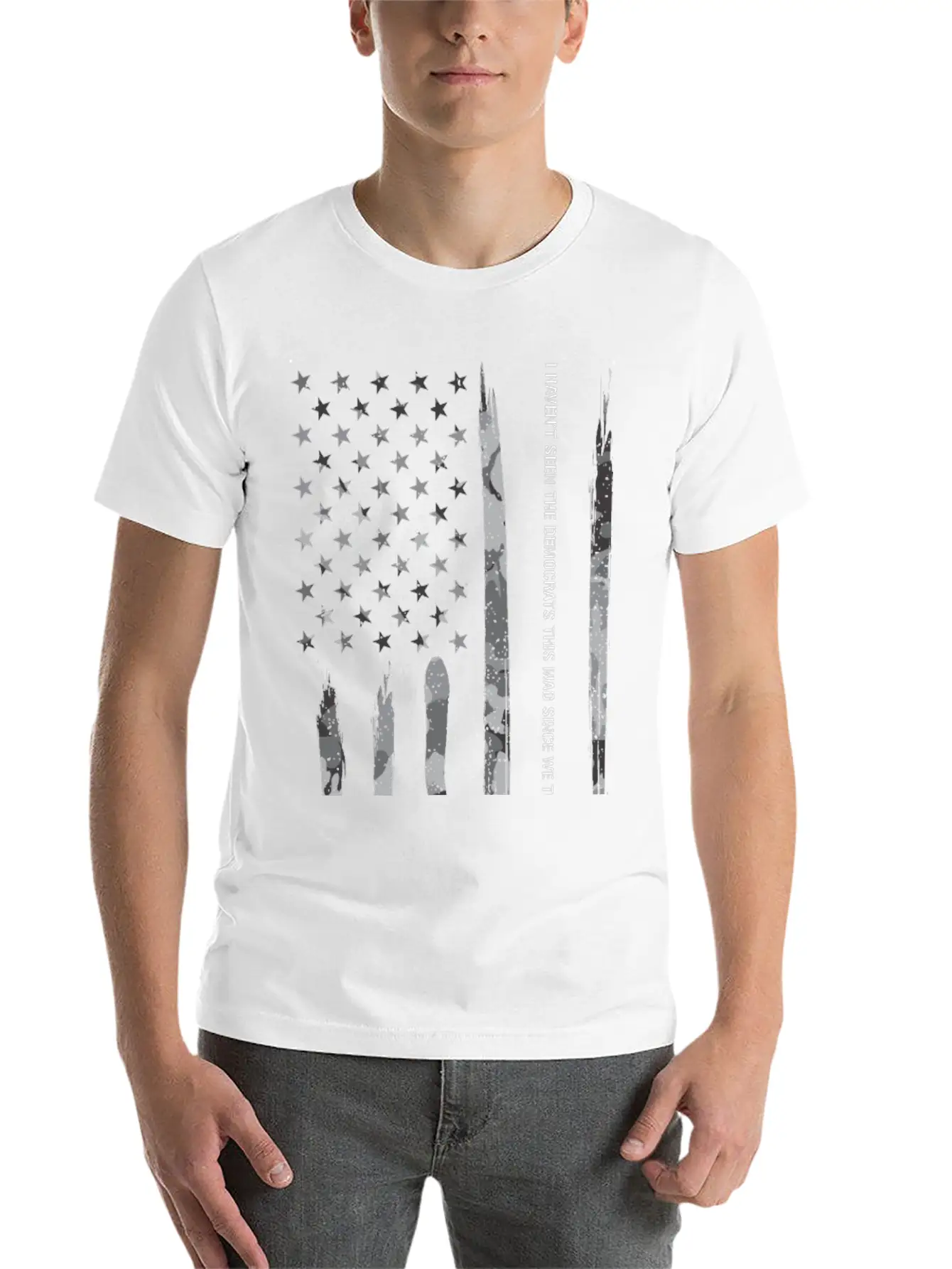 I Haven't Seen The Democrats Thi... Unisex Short Sleeve Soft Cotton T-Shirt – Casual Everyday Wear