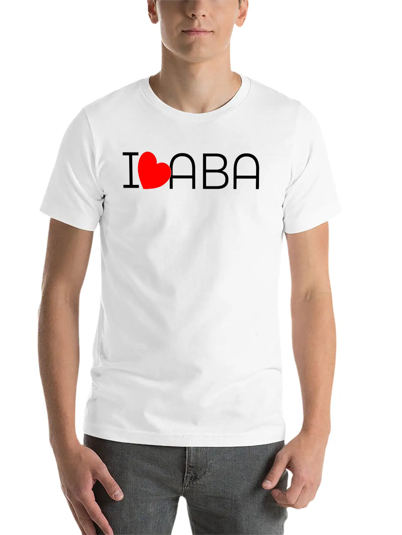 I Heart ABA Unisex Casual T-Shirt – Clean Design For Daily Comfort