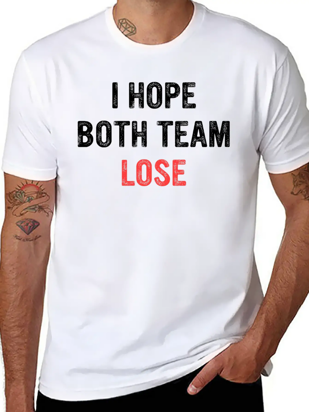 I Hope Both Team Lose Apparel Unisex Short Sleeve Soft Cotton T-Shirt – Casual Everyday Wear