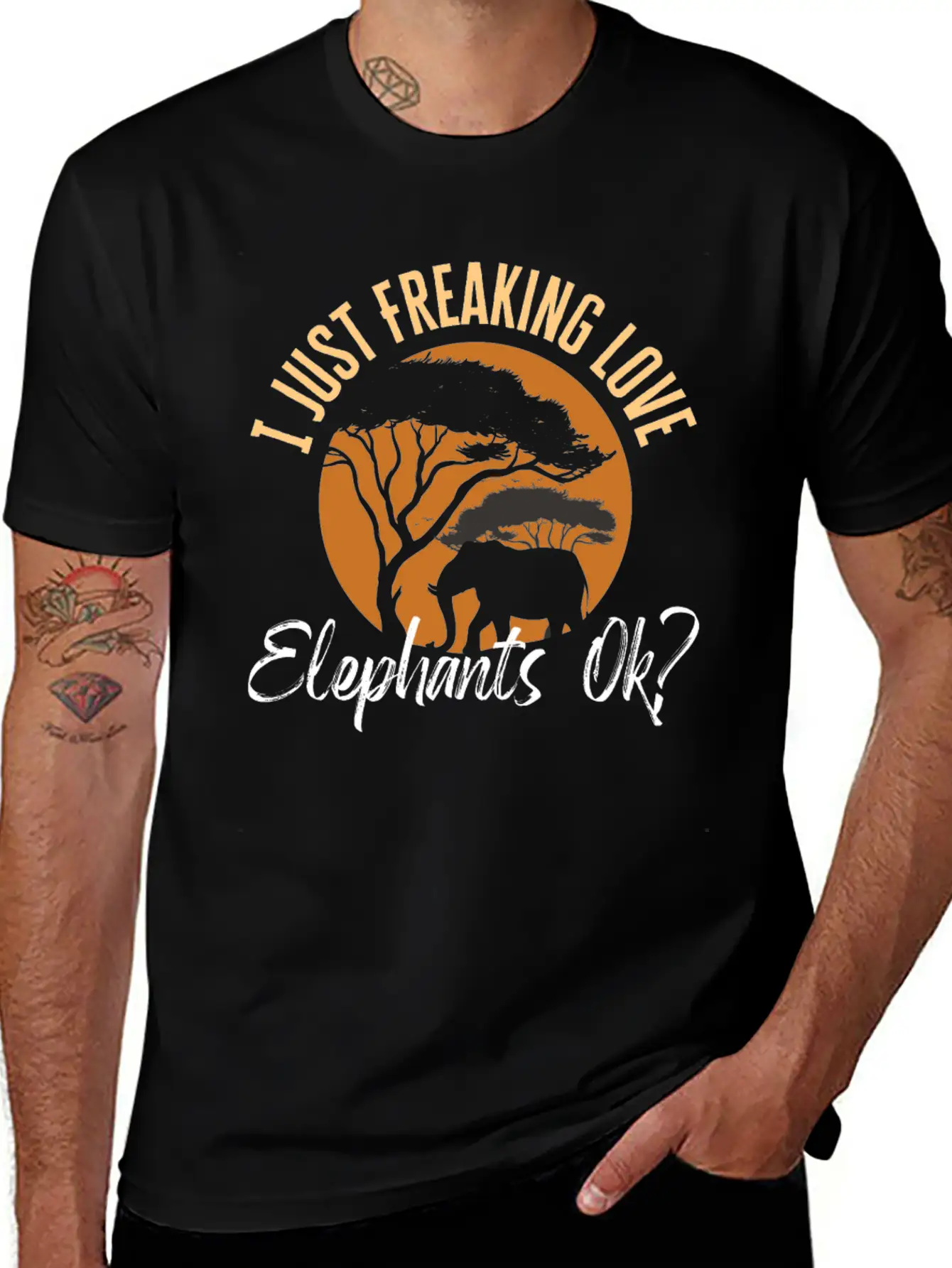 I Just Freaking Love Elephants Ok? Mammoth Unisex Casual T-Shirt – Clean Design For Daily Comfort
