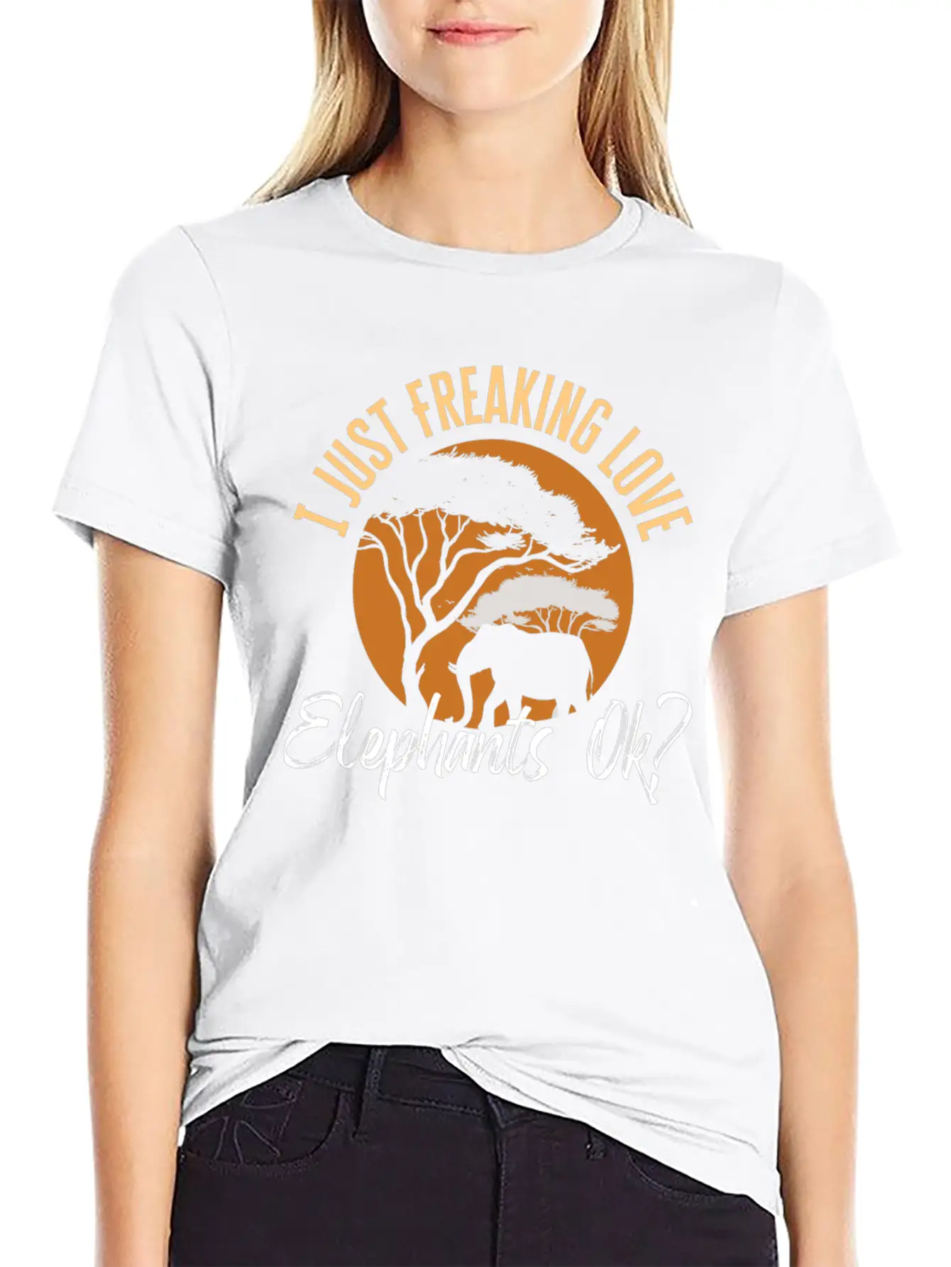 I Just Freaking Love Elephants Ok? Mammoth Unisex Casual T-Shirt – Clean Design For Daily Comfort