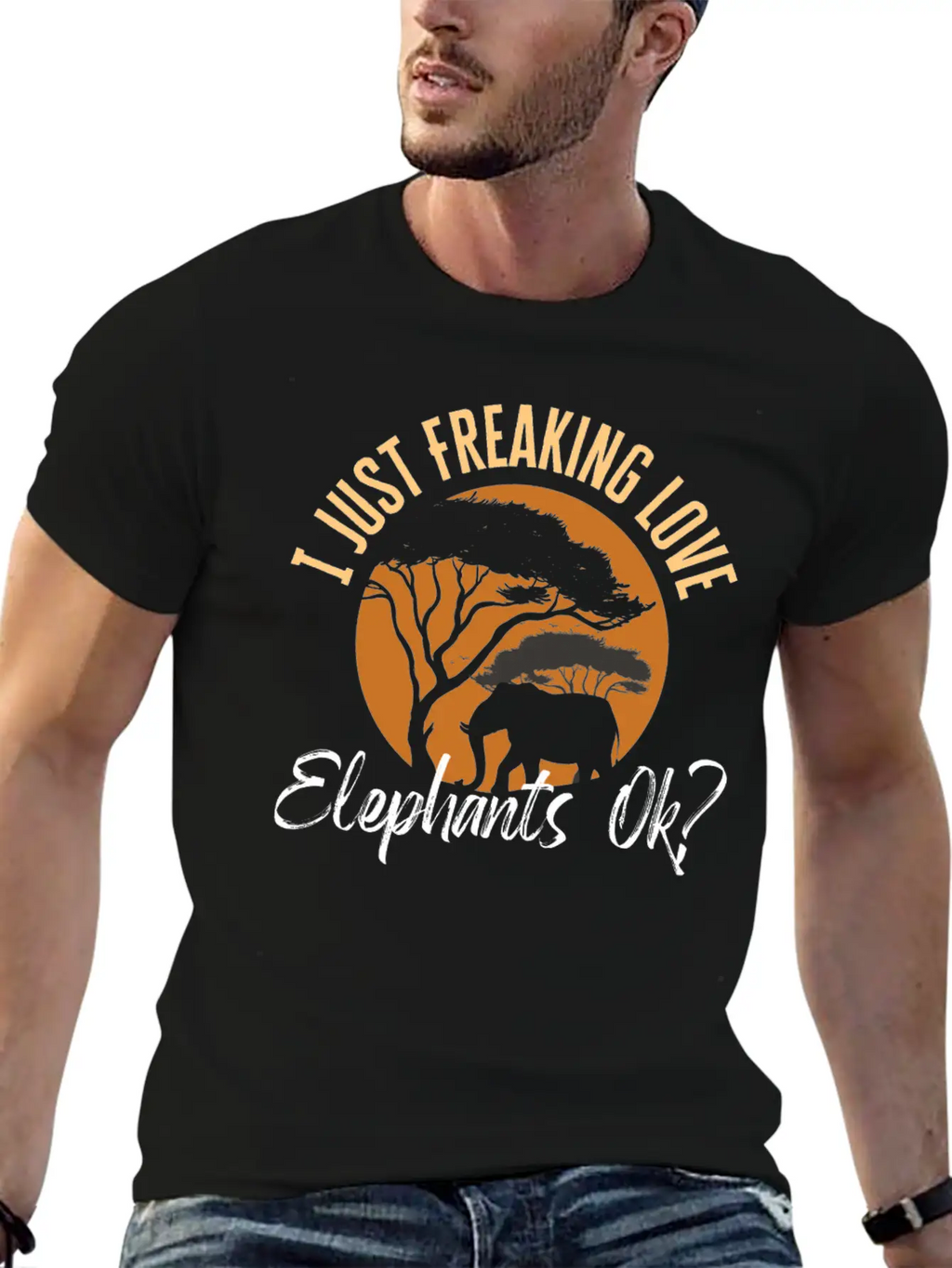 I Just Freaking Love Elephants Ok? Mammoth Unisex Casual T-Shirt – Clean Design For Daily Comfort