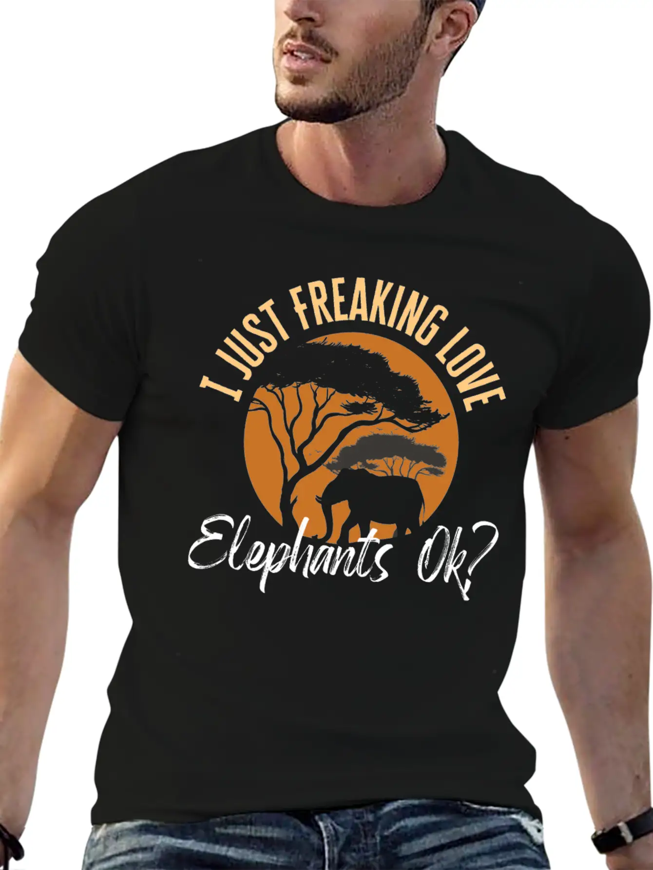 I Just Freaking Love Elephants Ok? Mammoth Unisex Casual T-Shirt – Clean Design For Daily Comfort