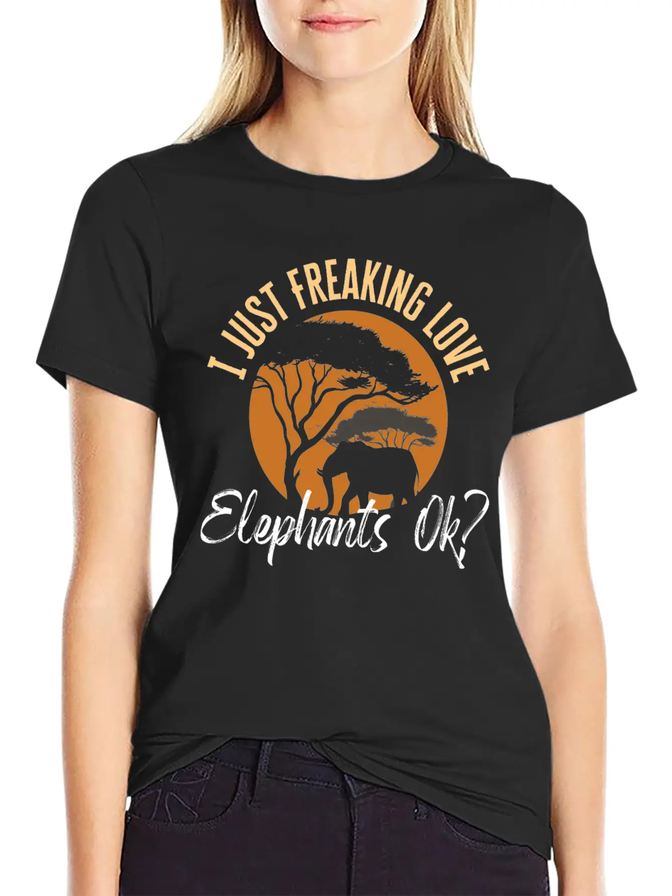 I Just Freaking Love Elephants Ok? Mammoth Unisex Casual T-Shirt – Clean Design For Daily Comfort