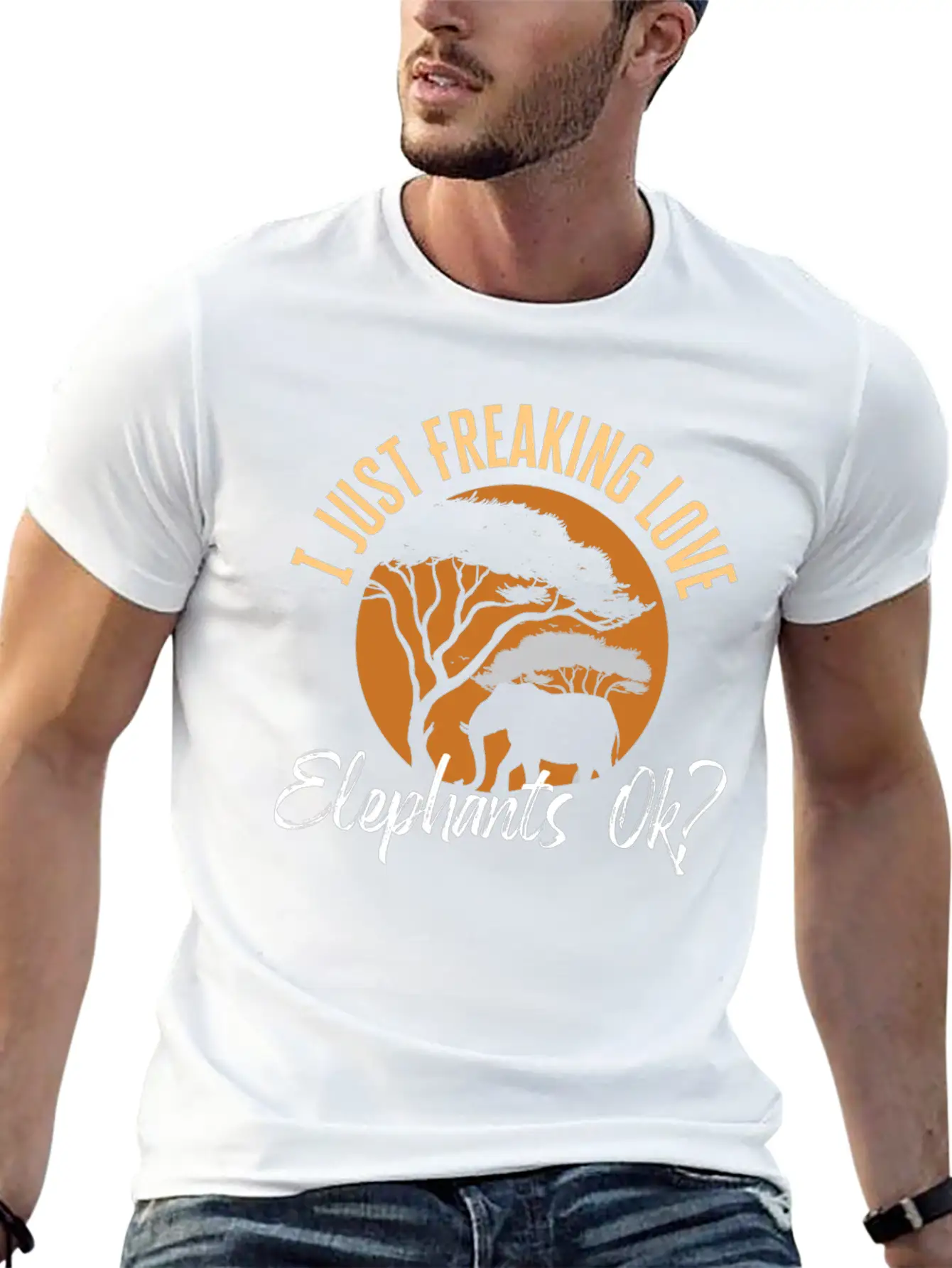 I Just Freaking Love Elephants Ok? Mammoth Unisex Casual T-Shirt – Clean Design For Daily Comfort