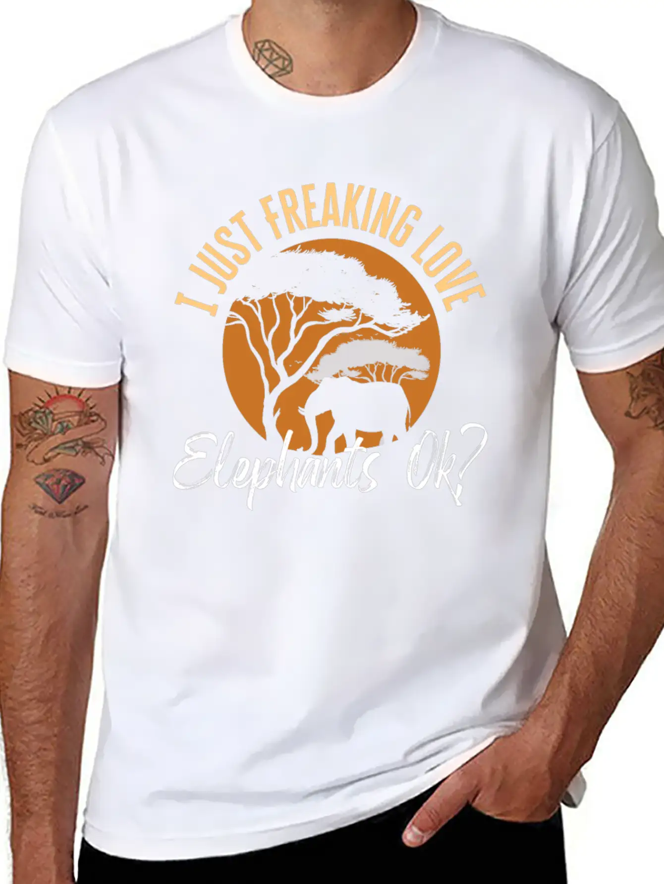 I Just Freaking Love Elephants Ok? Mammoth Unisex Casual T-Shirt – Clean Design For Daily Comfort
