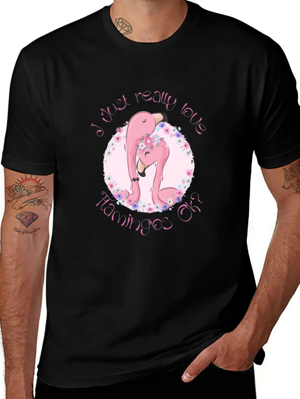 I Just Really Love Flamingos Ok Flamingo Unisex Casual T-Shirt – Clean Design For Daily Comfort