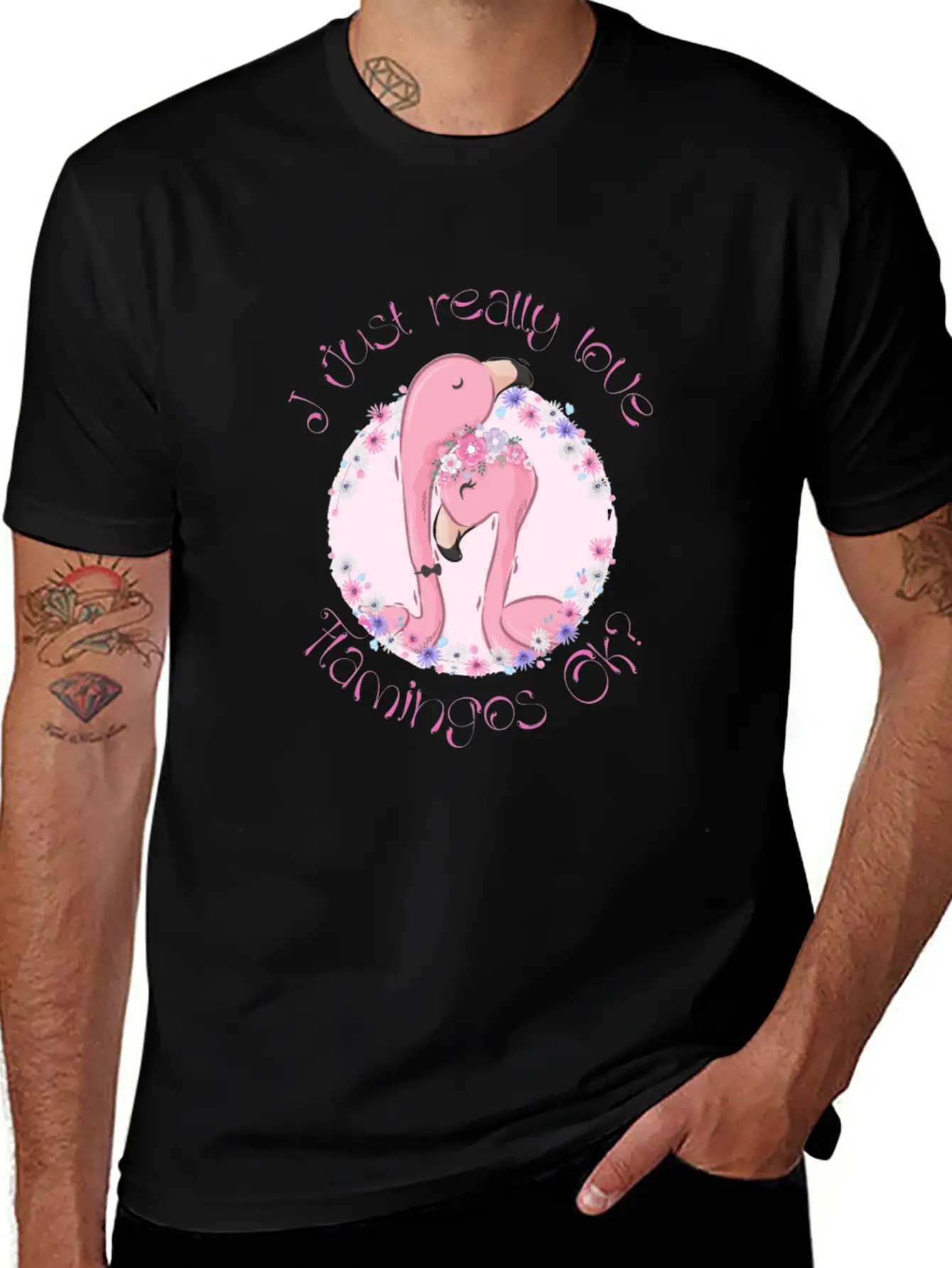 I Just Really Love Flamingos Ok Flamingo Unisex Casual T-Shirt – Clean Design For Daily Comfort