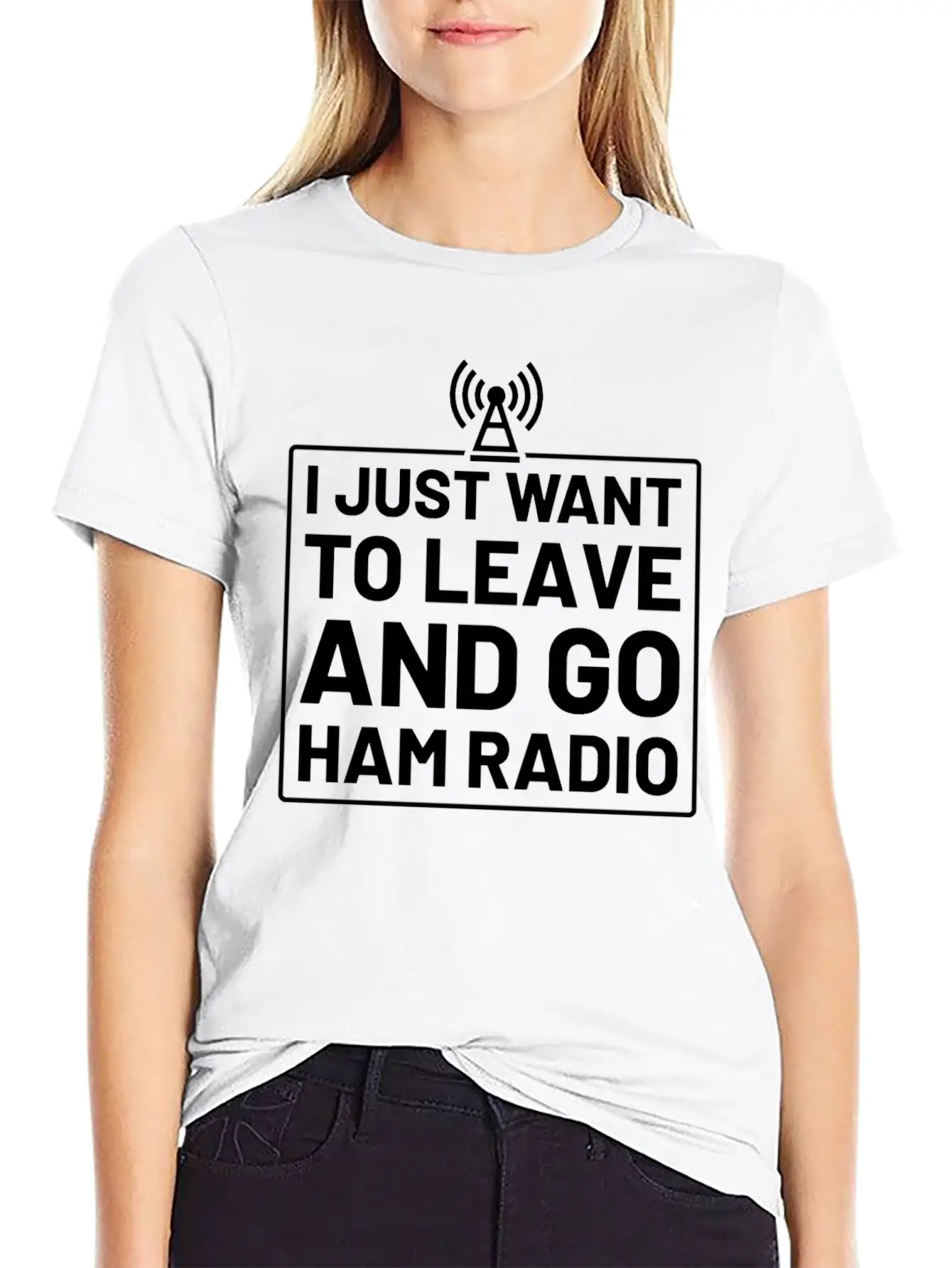 I Just Want To Leave And Go Ham Radio Unisex Casual T-Shirt – Clean Design For Daily Comfort
