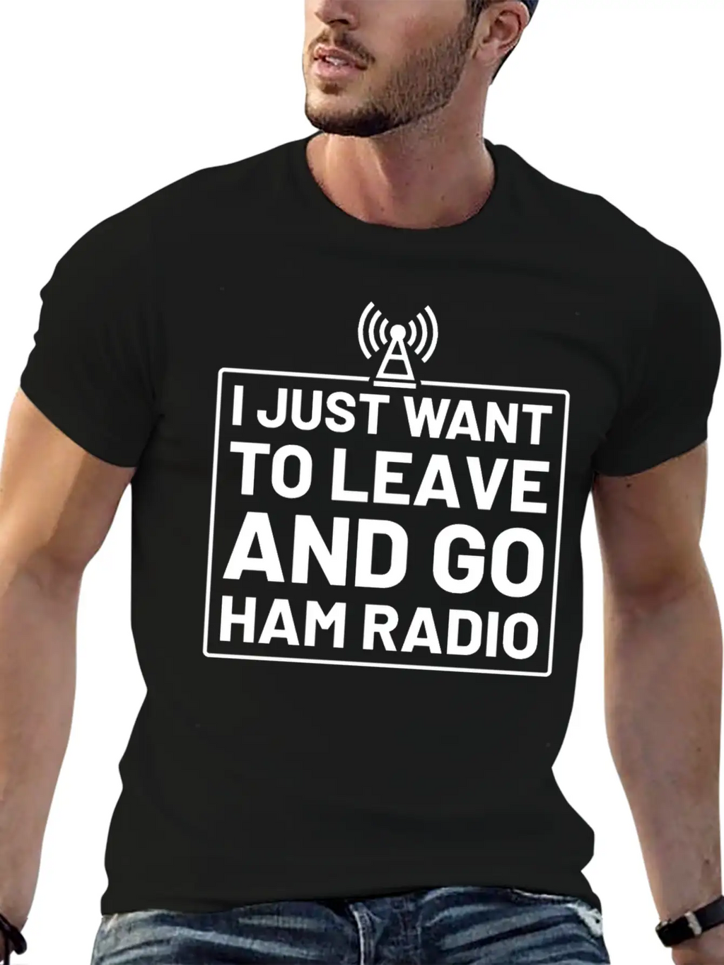 I Just Want To Leave And Go Ham Radio Unisex Casual T-Shirt – Clean Design For Daily Comfort