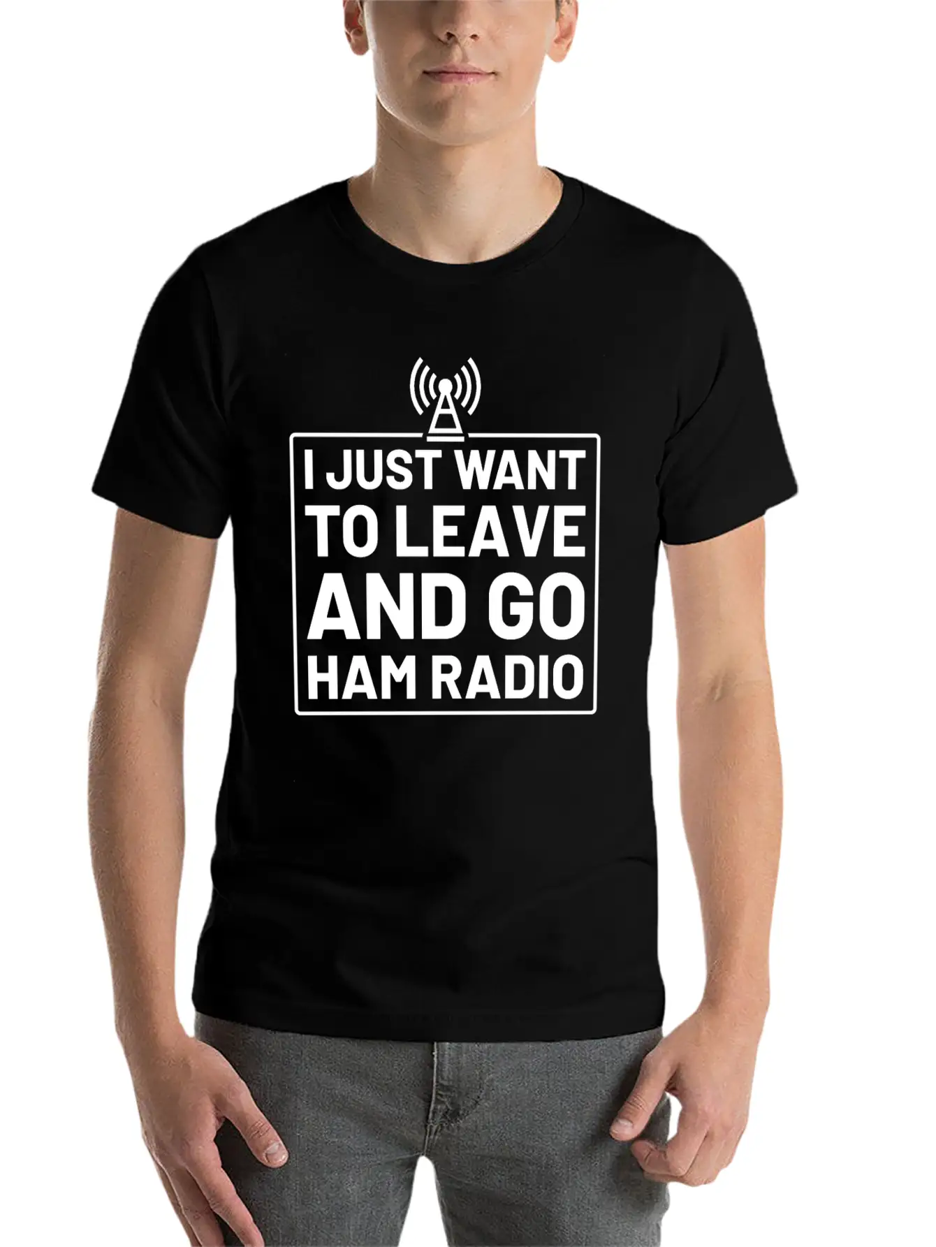 I Just Want To Leave And Go Ham Radio Unisex Casual T-Shirt – Clean Design For Daily Comfort