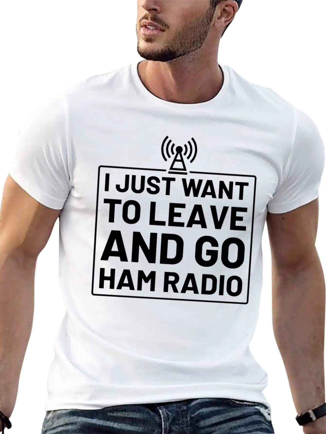 I Just Want To Leave And Go Ham Radio Unisex Casual T-Shirt – Clean Design For Daily Comfort