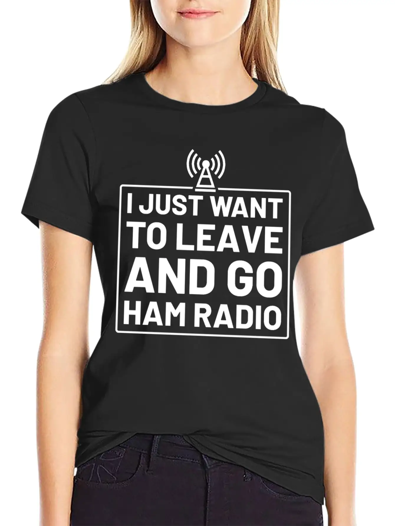 I Just Want To Leave And Go Ham Radio Unisex Casual T-Shirt – Clean Design For Daily Comfort