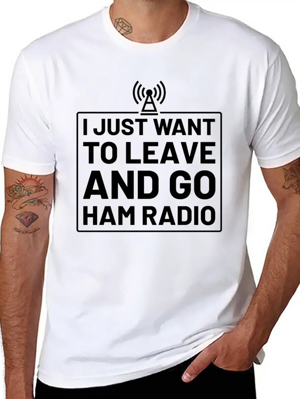 I Just Want To Leave And Go Ham Radio Unisex Casual T-Shirt – Clean Design For Daily Comfort