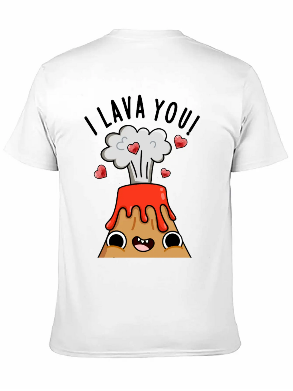 I Lava You Funny Volcano Pun Breathable Soft Cotton T-Shirt – Timeless Casual Look