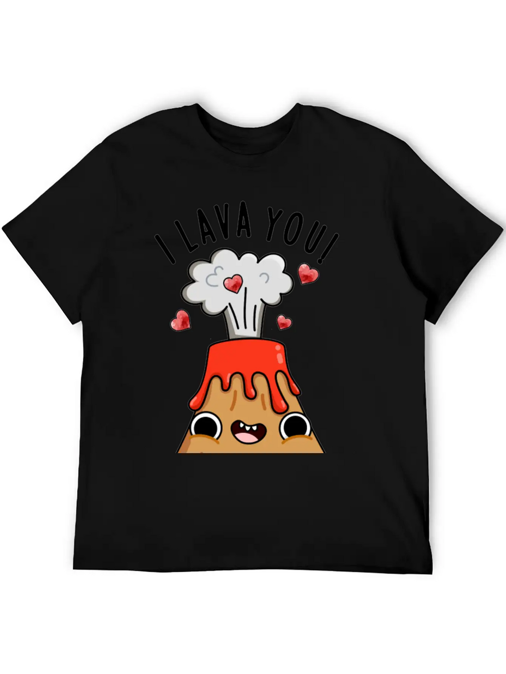 I Lava You Funny Volcano Pun Breathable Soft Cotton T-Shirt – Timeless Casual Look