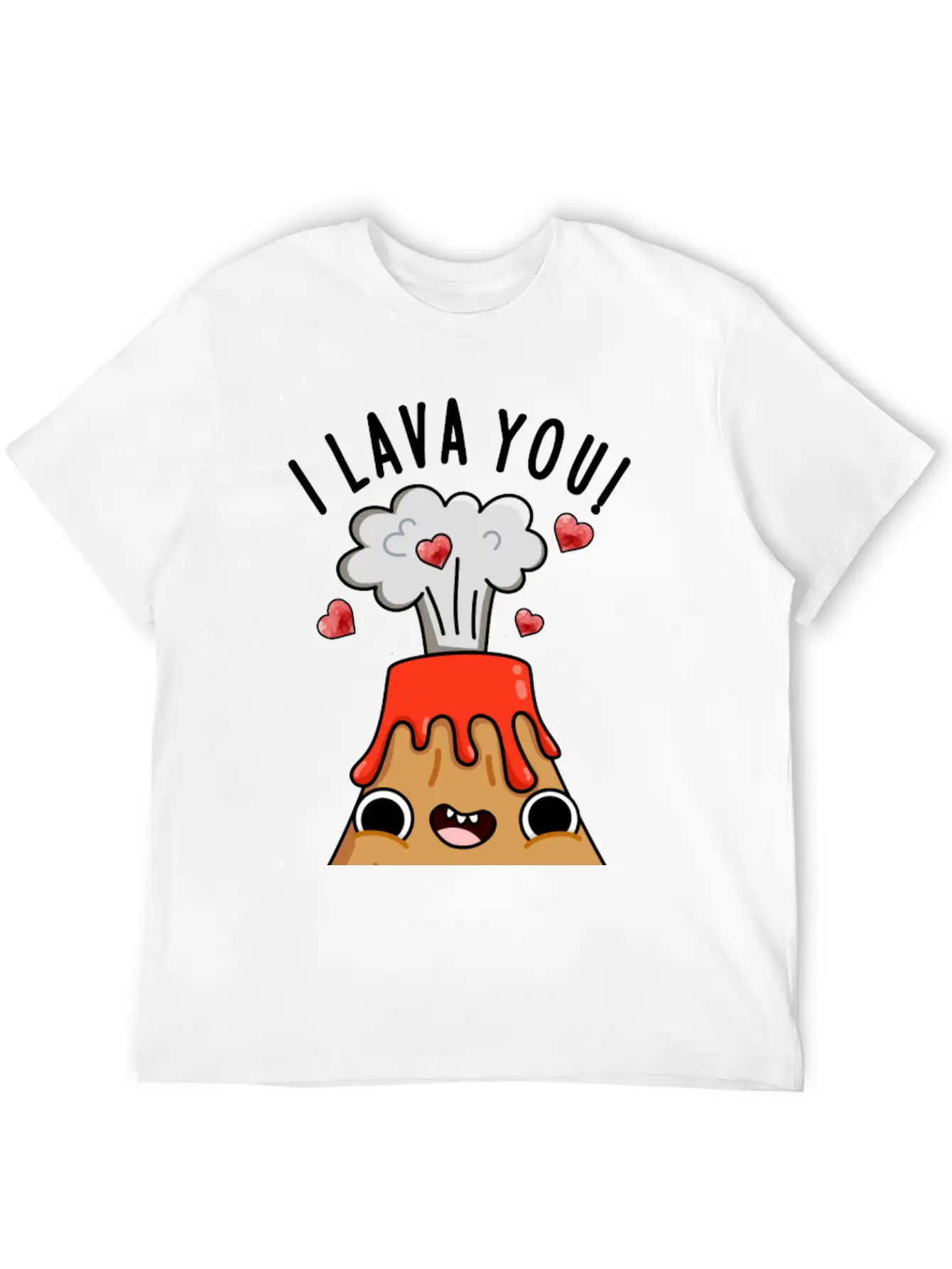 I Lava You Funny Volcano Pun Breathable Soft Cotton T-Shirt – Timeless Casual Look
