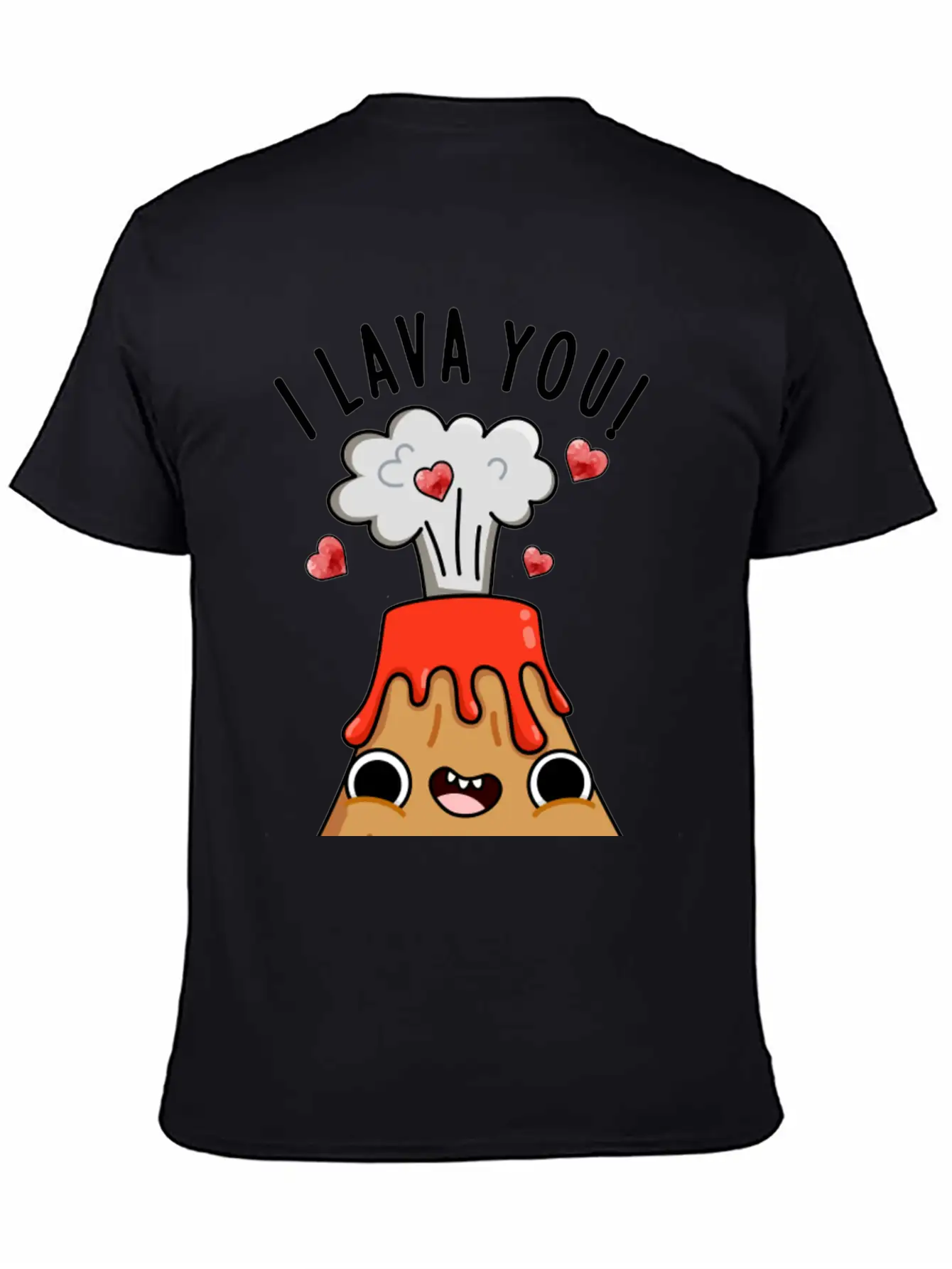 I Lava You Funny Volcano Pun Breathable Soft Cotton T-Shirt – Timeless Casual Look