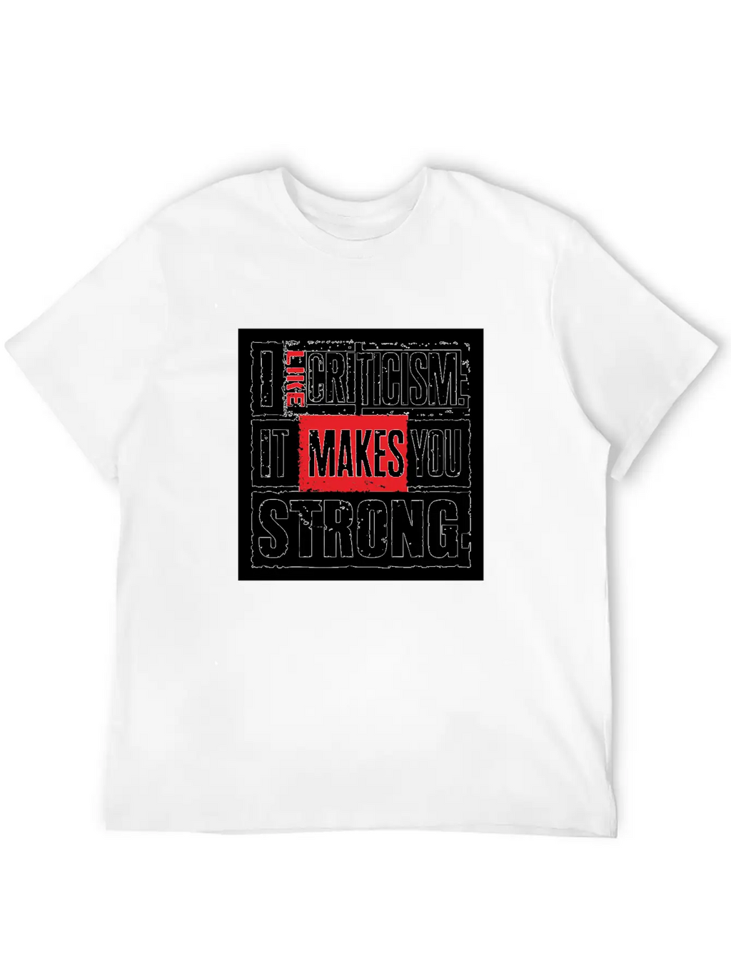 "I Like Criticism" Witty Quote Design Unisex Short Sleeve Soft Cotton T-Shirt – Casual Everyday Wear
