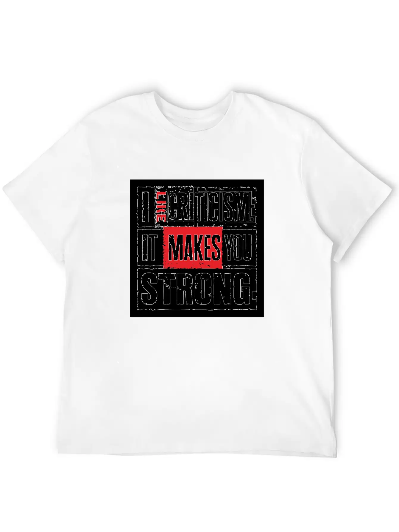 "I Like Criticism" Witty Quote Design Unisex Short Sleeve Soft Cotton T-Shirt – Casual Everyday Wear