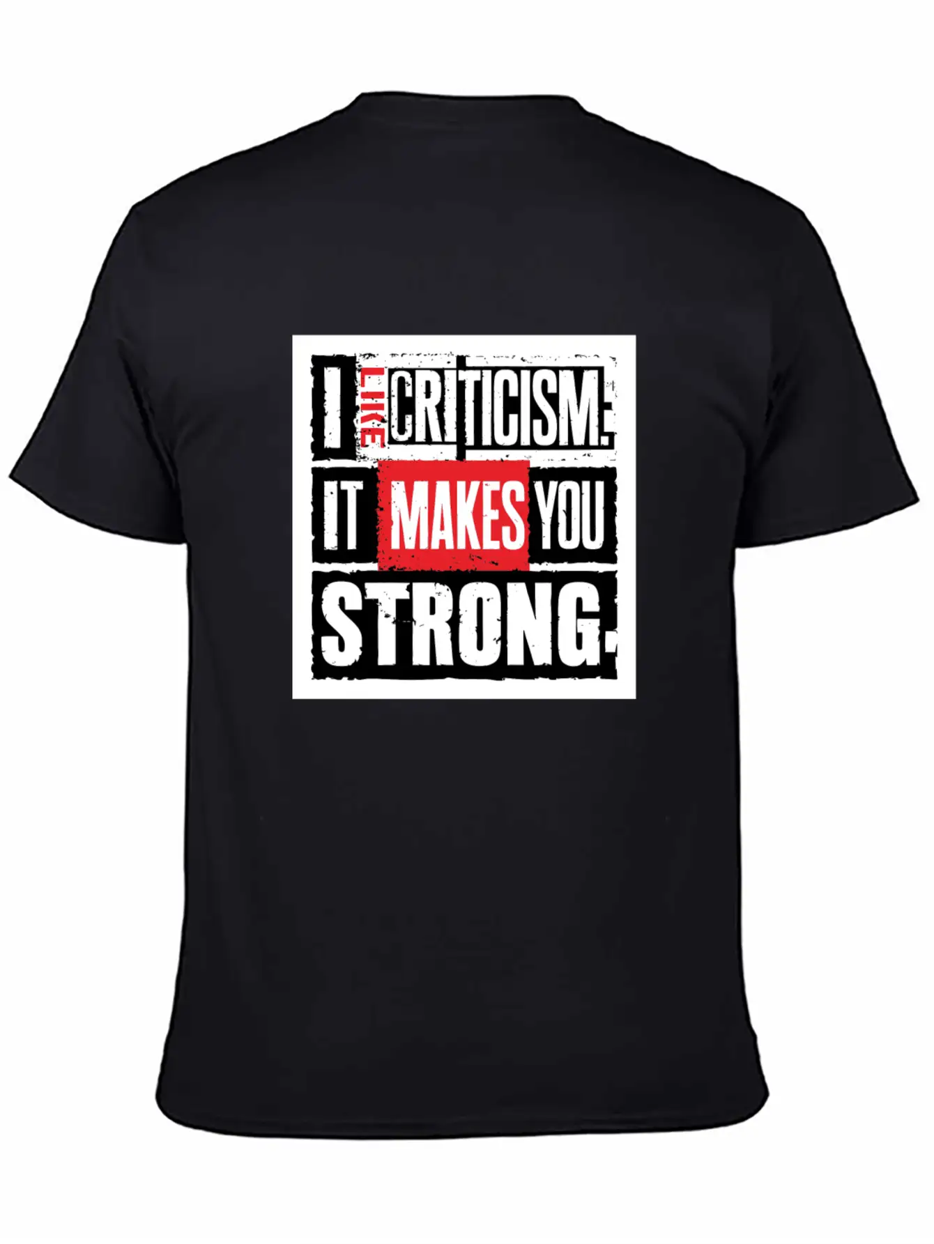 "I Like Criticism" Witty Quote Design Unisex Short Sleeve Soft Cotton T-Shirt – Casual Everyday Wear