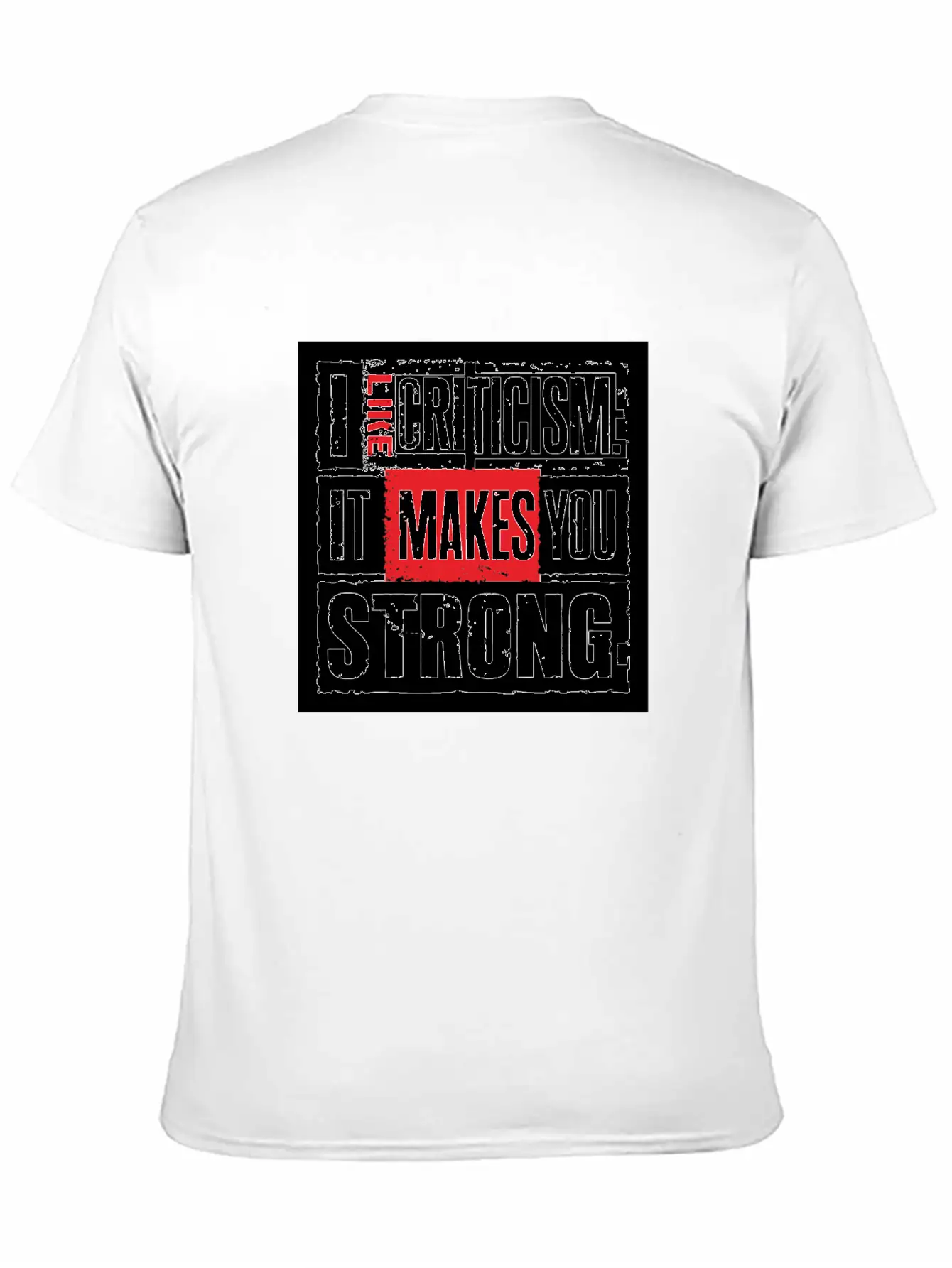"I Like Criticism" Witty Quote Design Unisex Short Sleeve Soft Cotton T-Shirt – Casual Everyday Wear