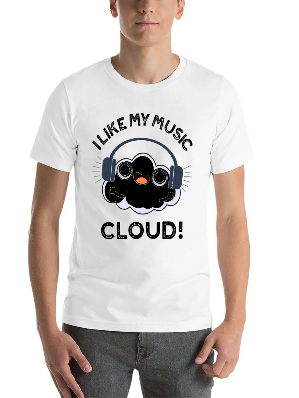 I Like My Music Cloud Cute Weather Essential Cotton Tee For Daily Outfits – Unisex Style