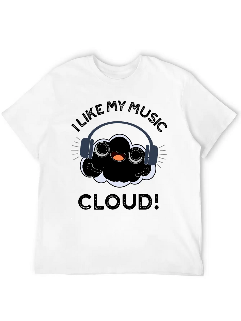 I Like My Music Cloud Cute Weather Essential Cotton Tee For Daily Outfits – Unisex Style